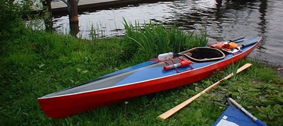 Dix 16 skin on frame kayak - designed by Dudley Dix of Dix Designs